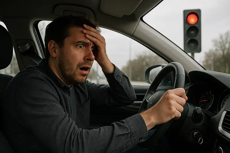 Rote Ampel überfahren