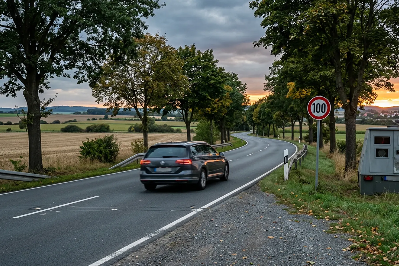Außerorts zu schnell gefahren - Bußgeldtabelle, Punkte und Fahrverbot 2026