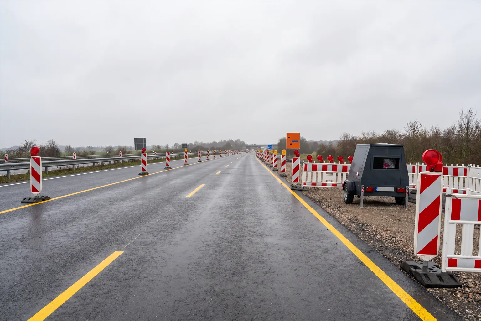 Geblitzt und zu schnell im Baustellenbereich bei Waldhufen auf der Autobahn A4 - Welche Strafen drohen?