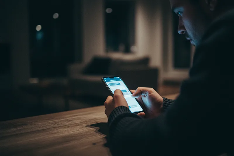 Anwalt prüft Chatverlauf als Beweismittel