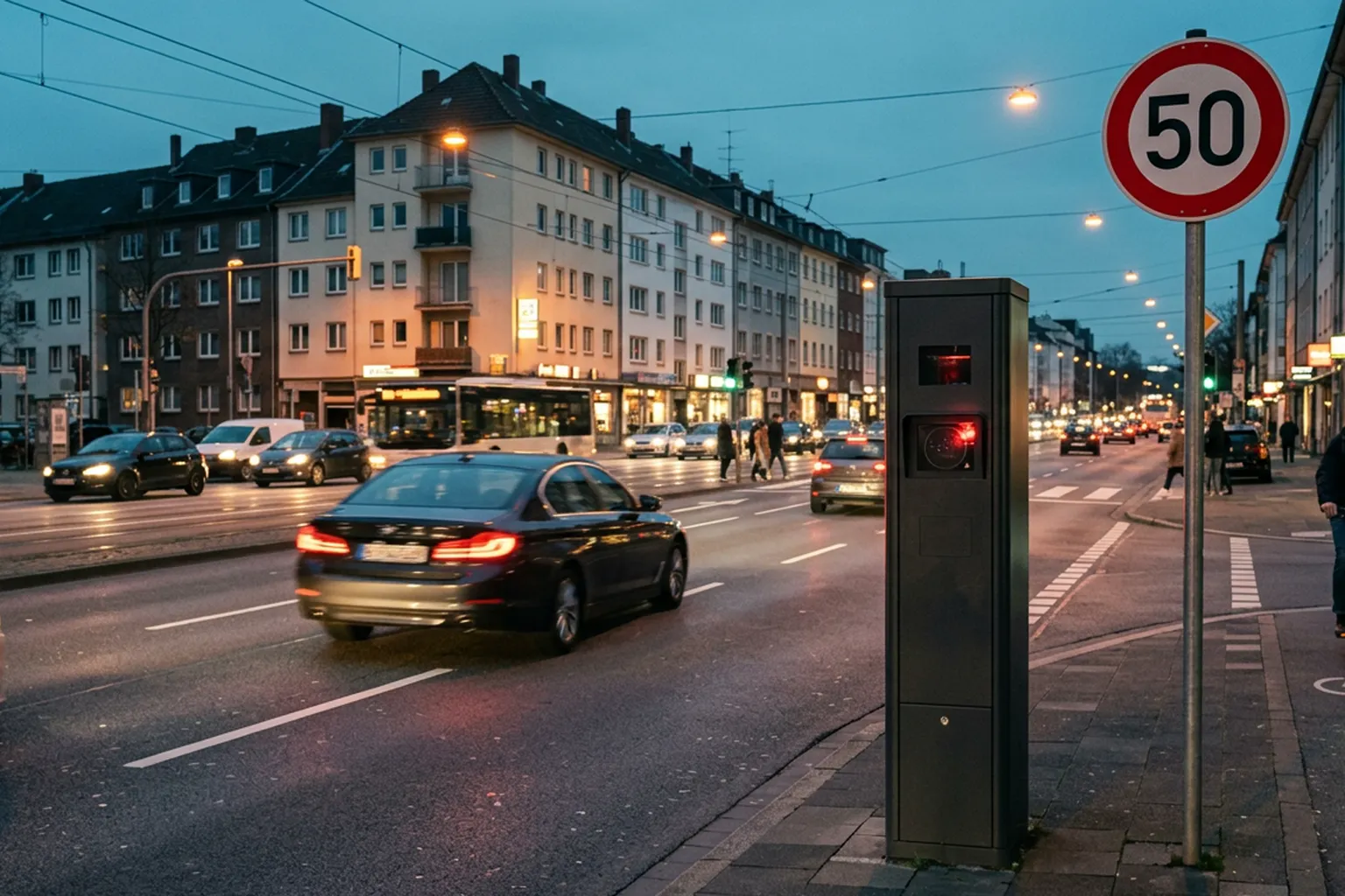 Innerorts zu schnell gefahren - Bußgeldtabelle, Punkte und Fahrverbot 2026