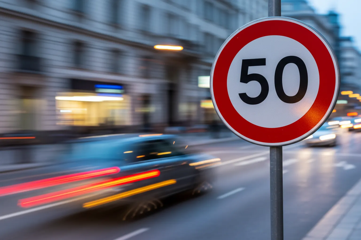 50-iger Zone mit 74 km/h zu schnell - Kostenloser Bußgeld-Check