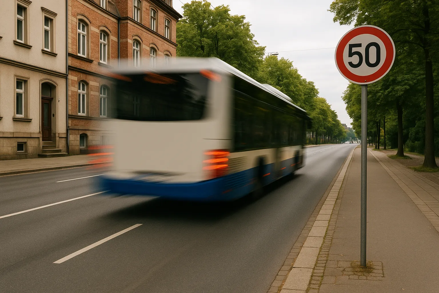 Angeblich mit dem Omnibus zu schnell gefahren