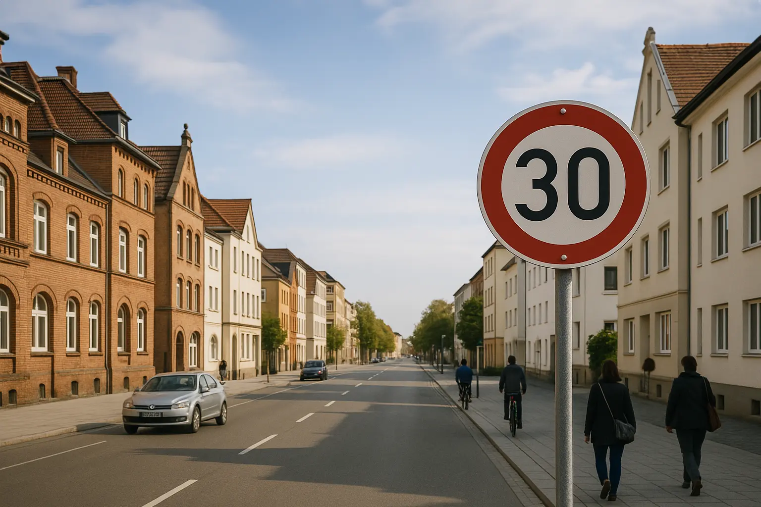 Tempo 30 Zone in deutschen Städten